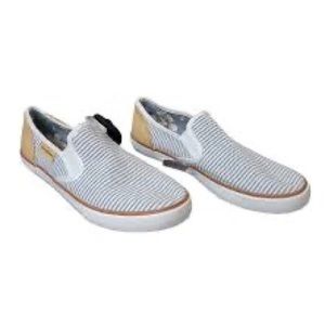 Tommy Bahama Strip Canvas Casual Shoes Slip On Loafers Sz 7.5